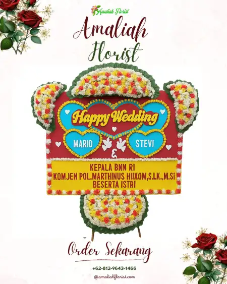 Papan Bunga Pernikahan Gedung Makrifat